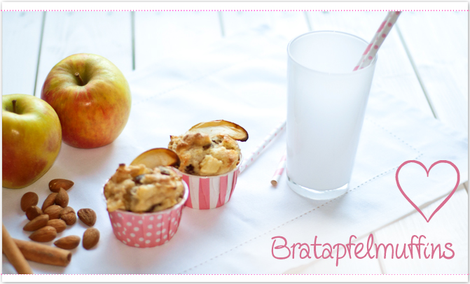 Bratapfelmuffins mit Marzipan