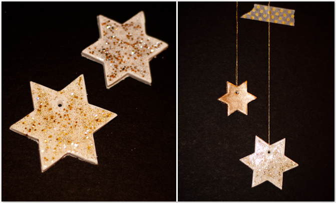 Glitzer-Sterne DIY