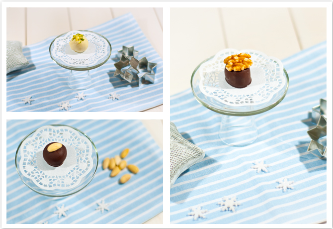 Dreierlei Marzipan Pralinen einzeln