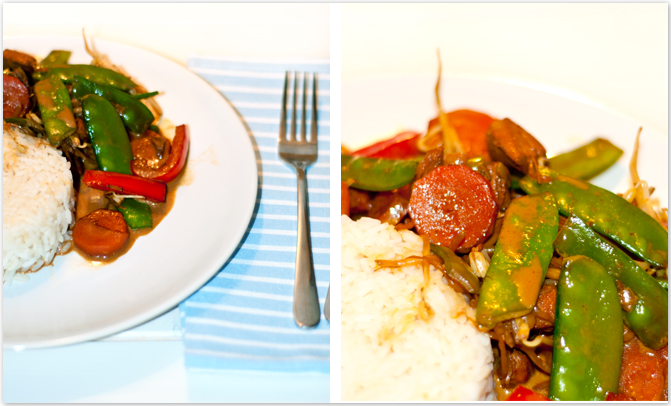 Asia-Gemüsepfanne mit Hühnchen