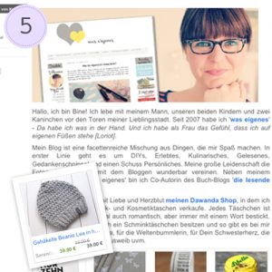 Frage 5 - Gefreut: Erwähnung auf der Lieblingsliste von Bine