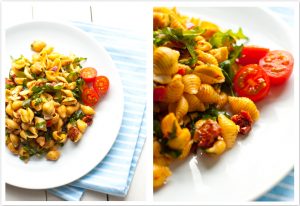 Italienischer Nudelsalat mit Rucola und Tomaten