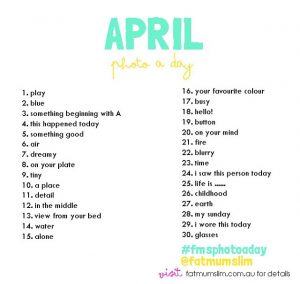 Photoaday April Liste