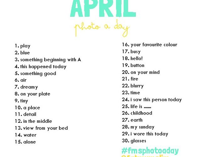 Photoaday April Liste