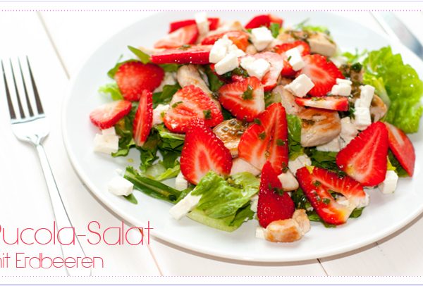 Rucola-Salat mit Erdbeeren