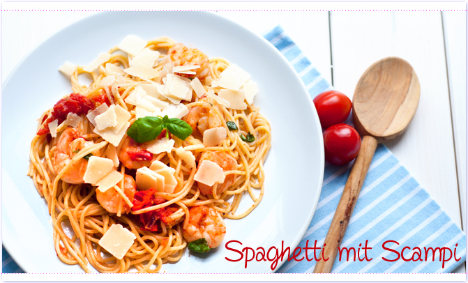 Spaghetti mit Scampi