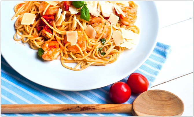 Spaghetti mit Scampi