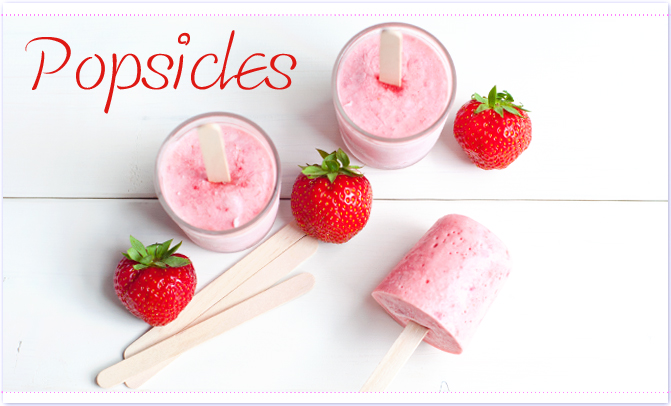 Erdbeer-Popsicles
