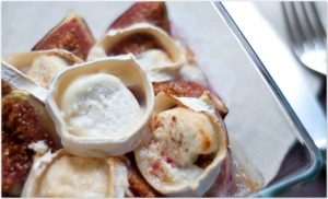 Überbackene Feigen mit Ziegenkäse
