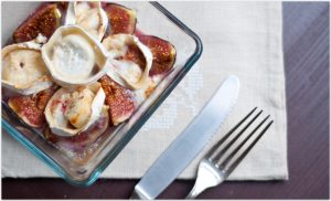 Überbackene Feigen mit Ziegenkäse