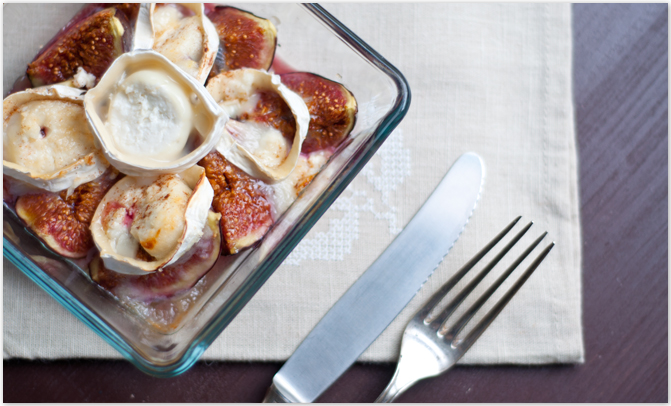 Überbackene Feigen mit Ziegenkäse