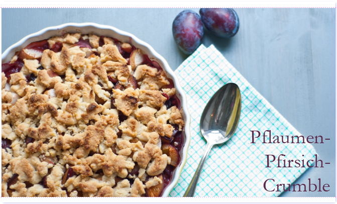 Pflaumen-Pfirsich-Crumble