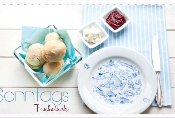 Selbstgebackene Sonntagsbrötchen