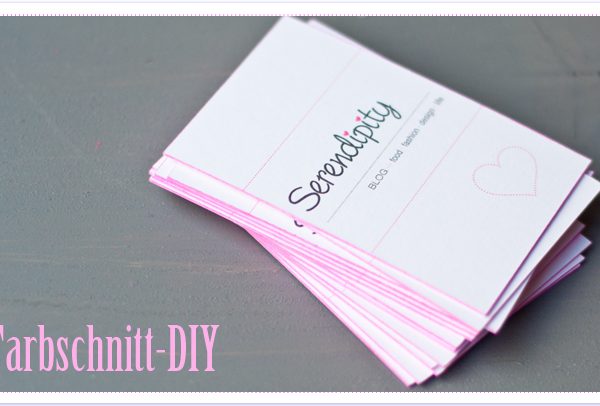 Farbschnitt-DIY für Visitenkarten