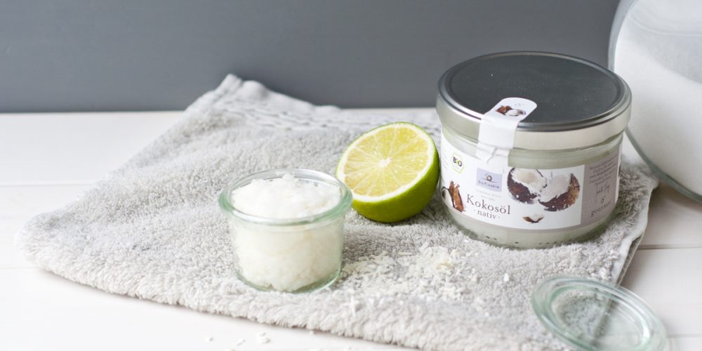 Bodypeeling Karibik mit Zucker, Kokosöl und Zitronenduft