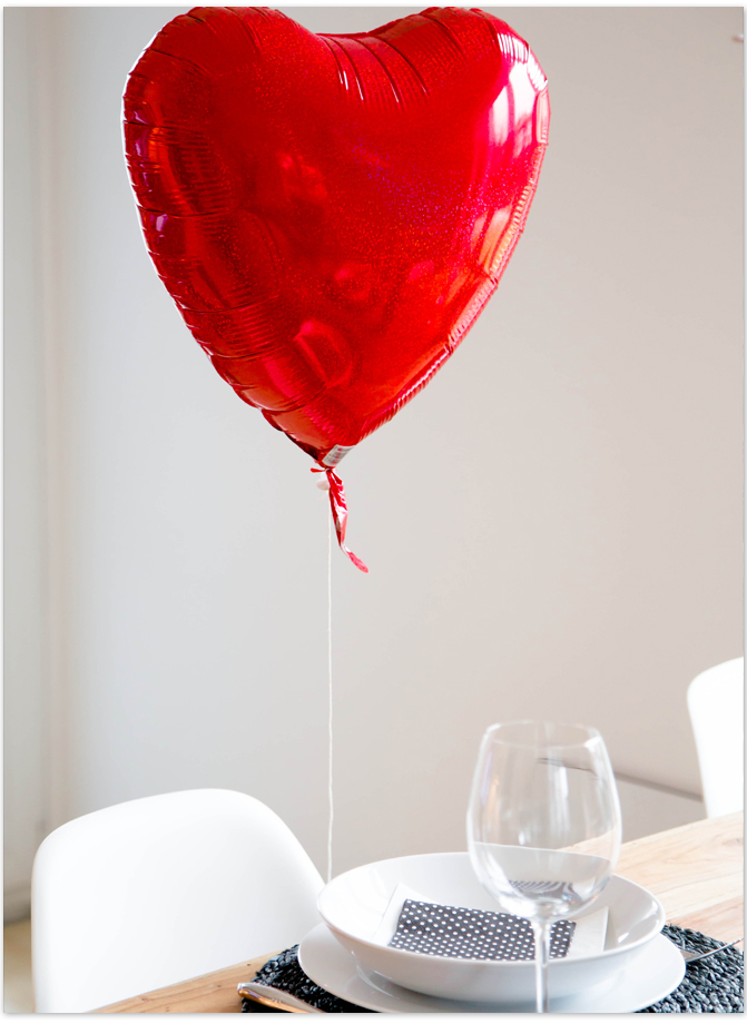 Valentinstag Heliumballon