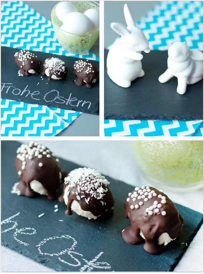 Bounty-Eier - Kokos-Eier mit Schoki