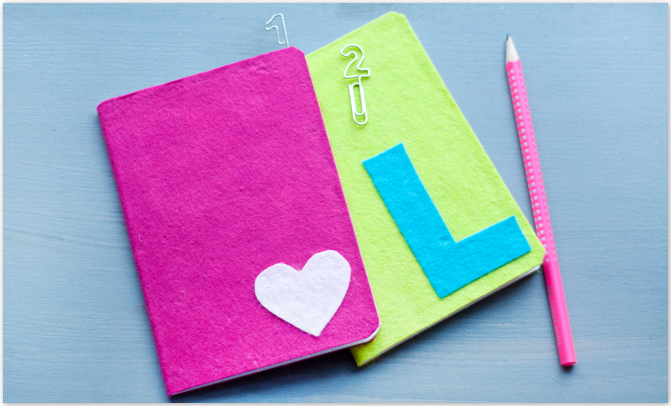 Notizbuch DIY Filz