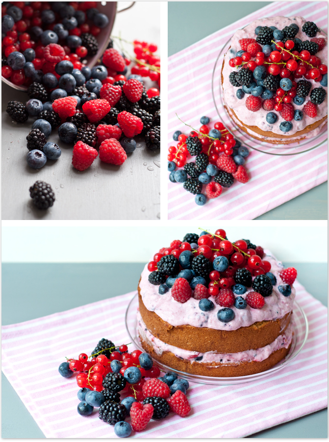 Sommertorte für #ichbacksmir mit ganz vielen Beeren