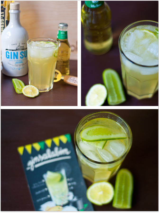 Ginsalabim - Cocktail mit Gin, Melonenlimonade und St. Germain