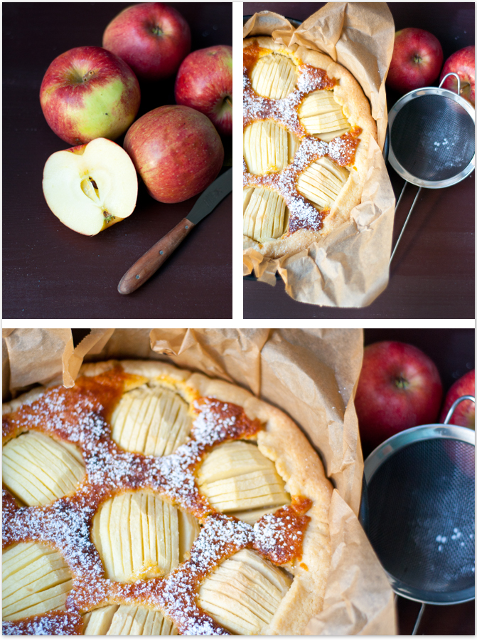 Apfelkuchen mit Marzipan für #ichbacksmir