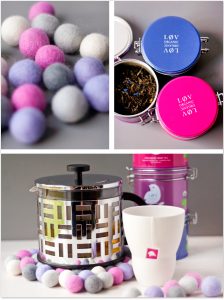 Teestunde mit Løv-Tea und DIY für einen Untersetzer aus Filzkugeln