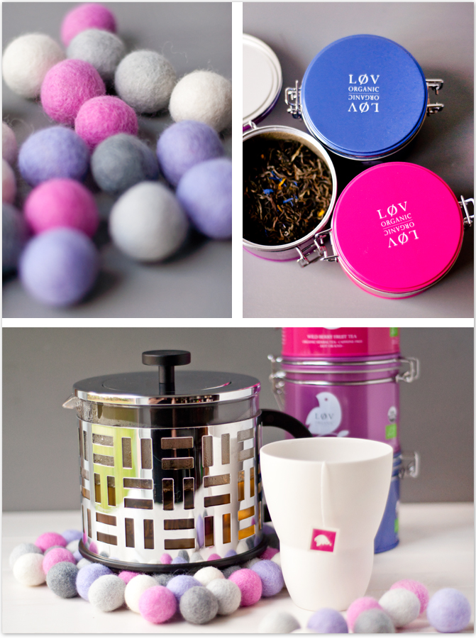 Teestunde mit Løv-Tea und DIY für einen Untersetzer aus Filzkugeln