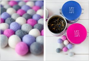 Teestunde mit Løv-Tea und DIY für einen Untersetzer aus Filzkugeln