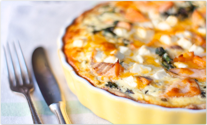 Quiche mit Spinat, Lachs und Feta #ichbacksmir