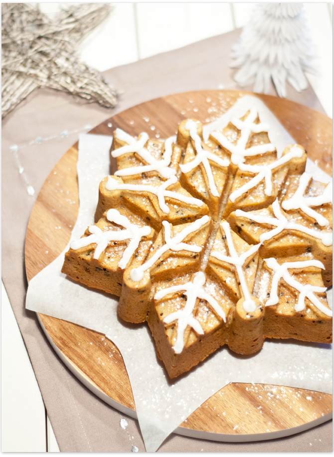 Weihnachtskuchen Schneeflocke für #ichbacksmir