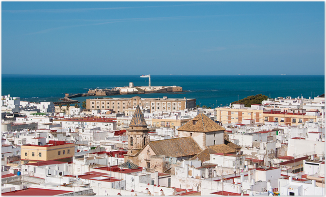 Càdiz von der Aussichtsplattform des Torre Taviro