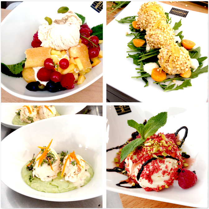Eiscreationen der Eisdessertchallenge Mövenpick
