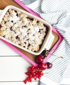 Kirsch-Johannisbeer-Crumble für #ichbacksmir