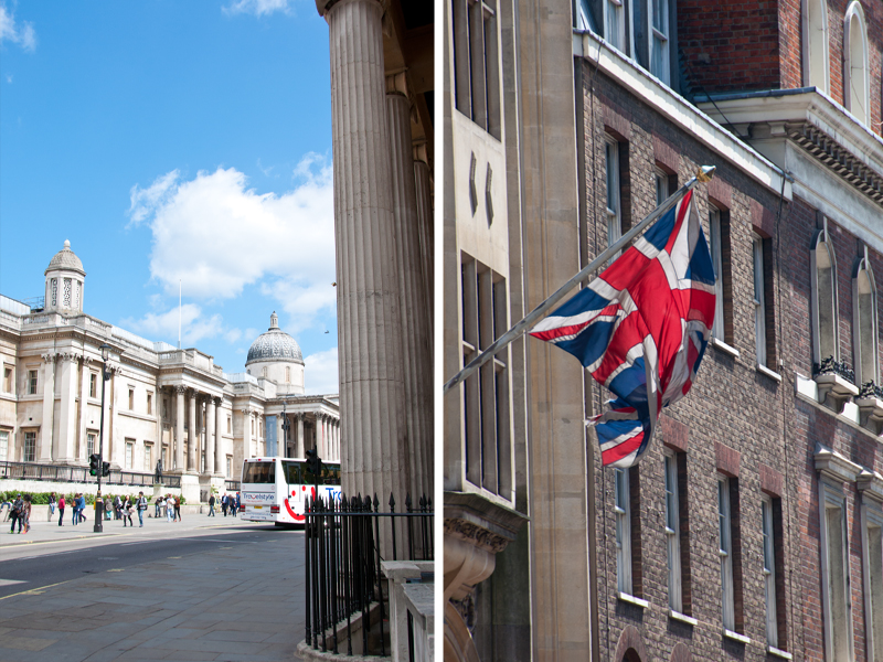Kreuzfahrt Mein Schiff London - Trafalgar Square und Flagge