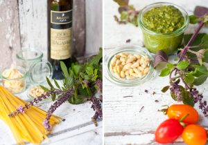 Pesto alla Genovese mit Basilikum, Pinienkernen und Parmesan