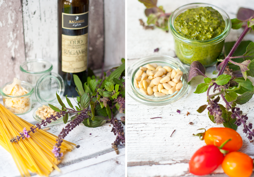Pesto alla Genovese mit Basilikum, Pinienkernen und Parmesan