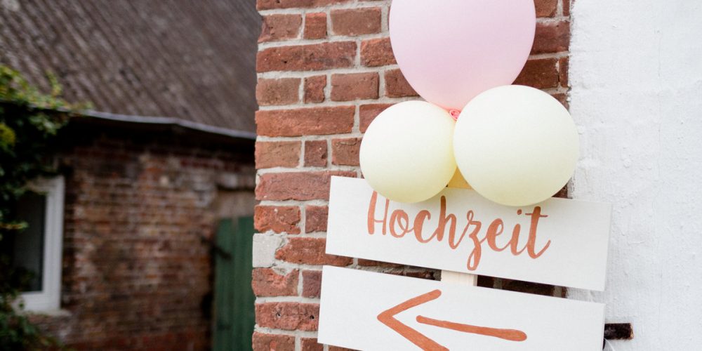 Schild Hochzeit DIY