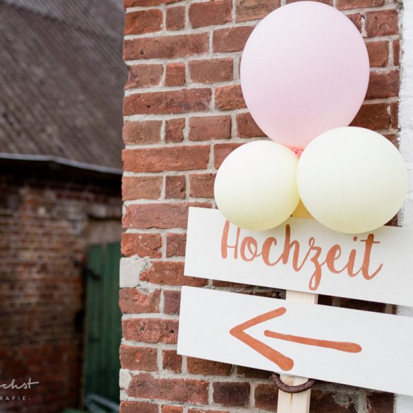 Schild Hochzeit DIY