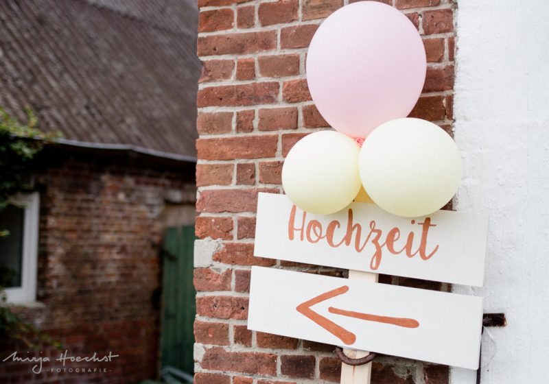 Schild Hochzeit DIY