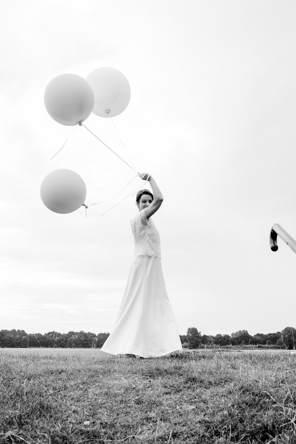 Die Braut mit Balloons