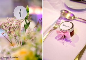 Tischnummern und Platzkarten Hochzeit