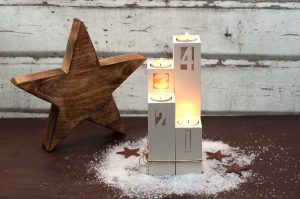 Adventskranz aus Holz DIY