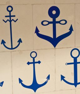Fliese mit Anker Ahoi Marie