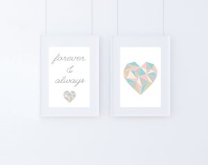Valentinskarten Freebie zum Download