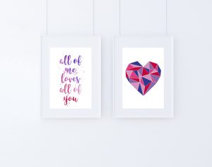 Valentinskarten Freebie zum Download
