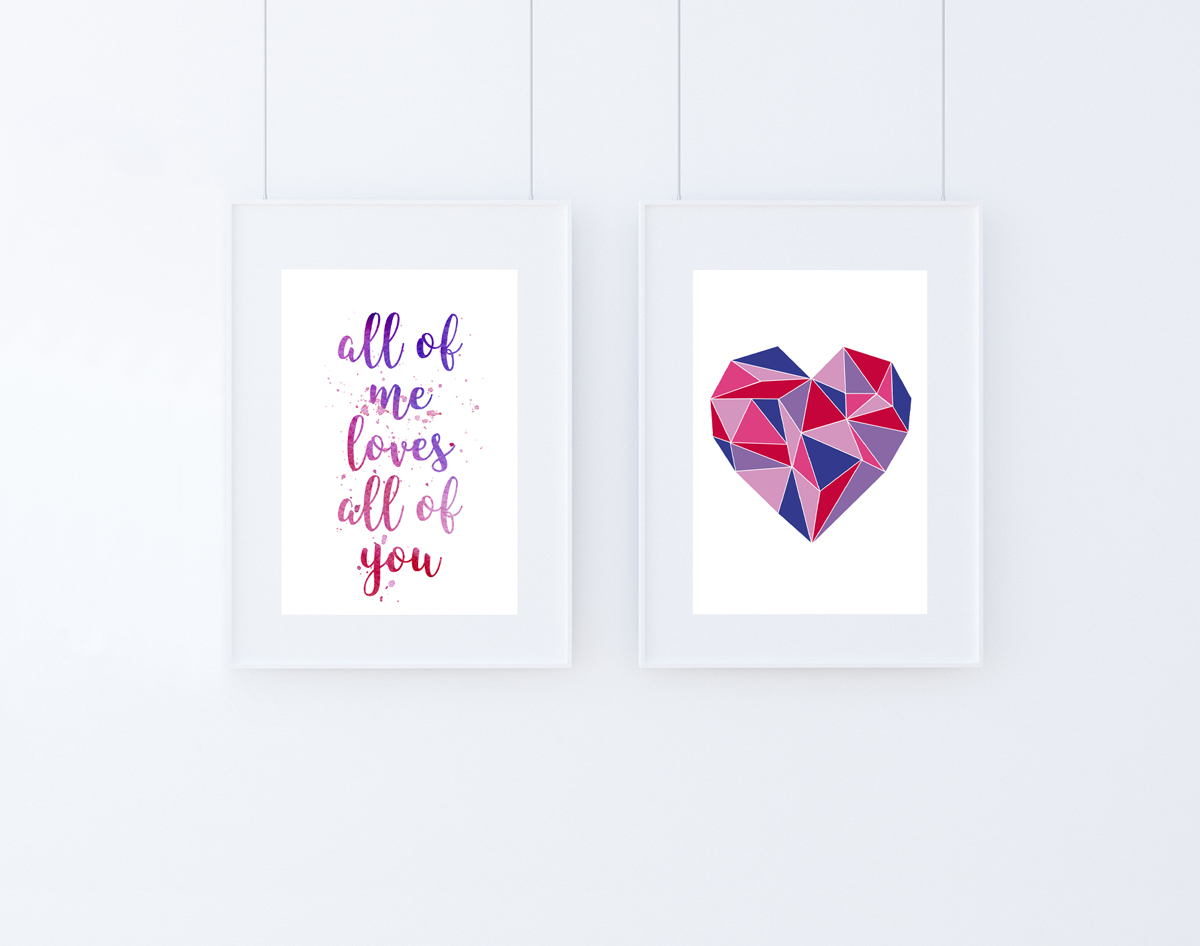 Valentinskarten Freebie zum Download