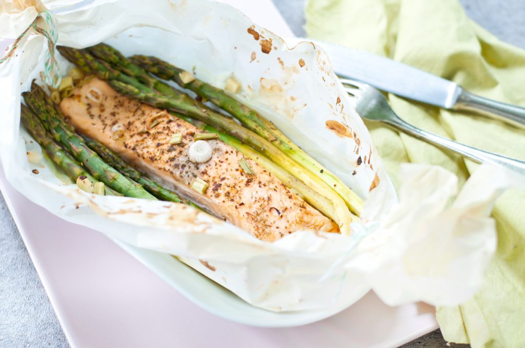 Grüner Spargel Und Lachs Aus Dem Backofen Serendipity