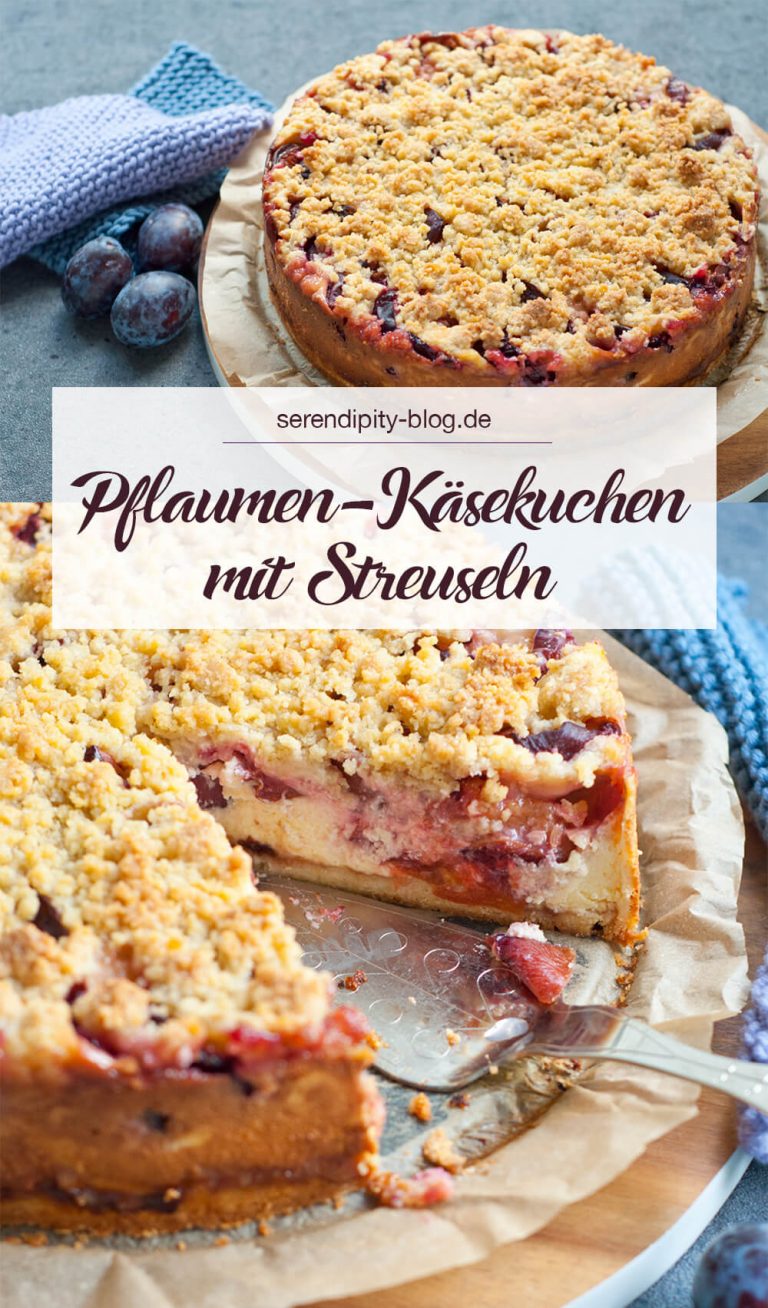 Pflaumen-Käsekuchen mit Streuseln | Serendipity