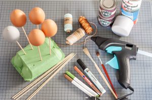 Oster-DIY Material für selbstbemalte Eier