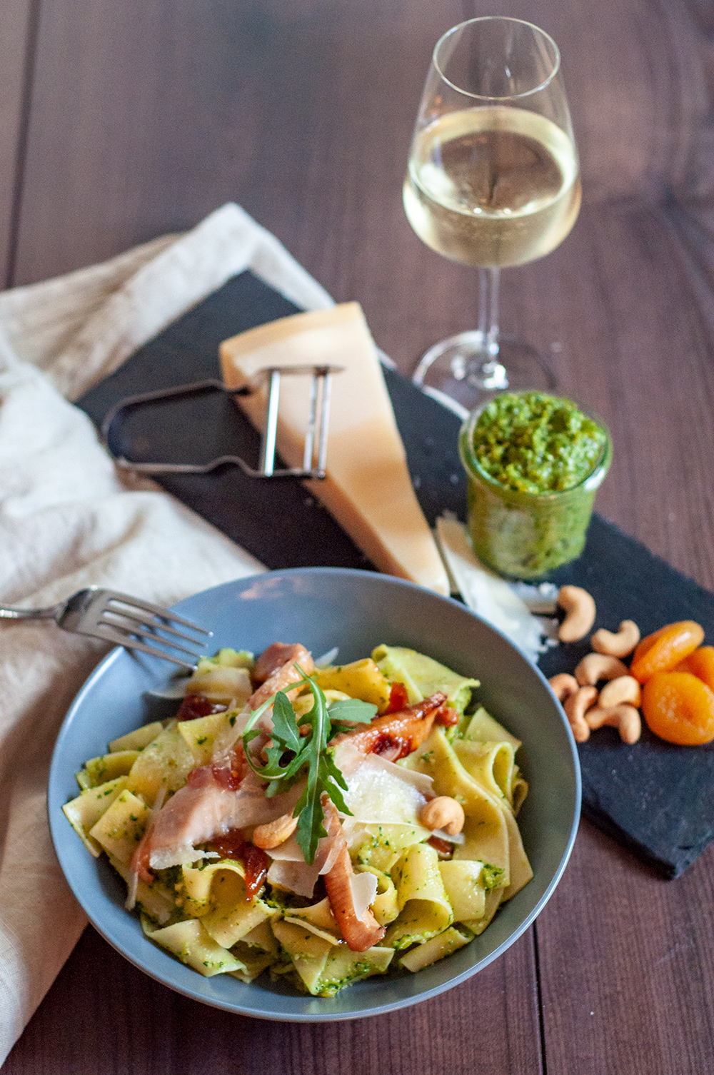 #alleliebenPasta Rucola-Aprikosen-Cashew-Pesto